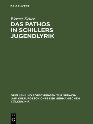 cover image of Das Pathos in Schillers Jugendlyrik